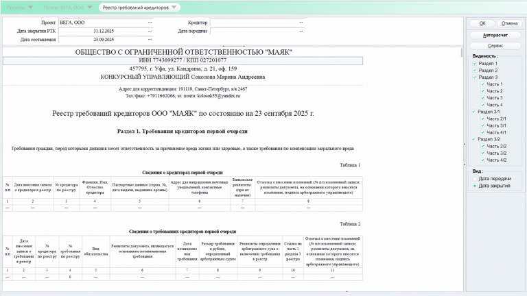 otchet RTK